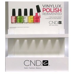 Vinylux Empty Metal Retail White Stand (Small) (LS)